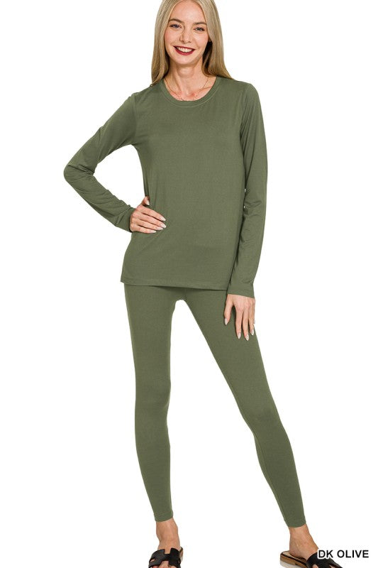 Misty Olive Cozy 2 Piece