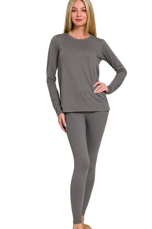 Gun Metal Grey Cozy Two Piece