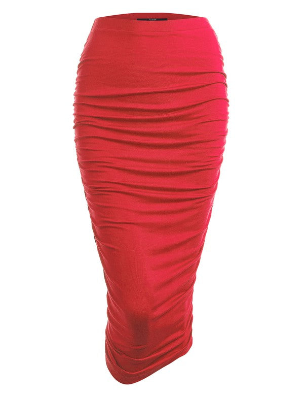 The Collection Ruched Midi Skirt